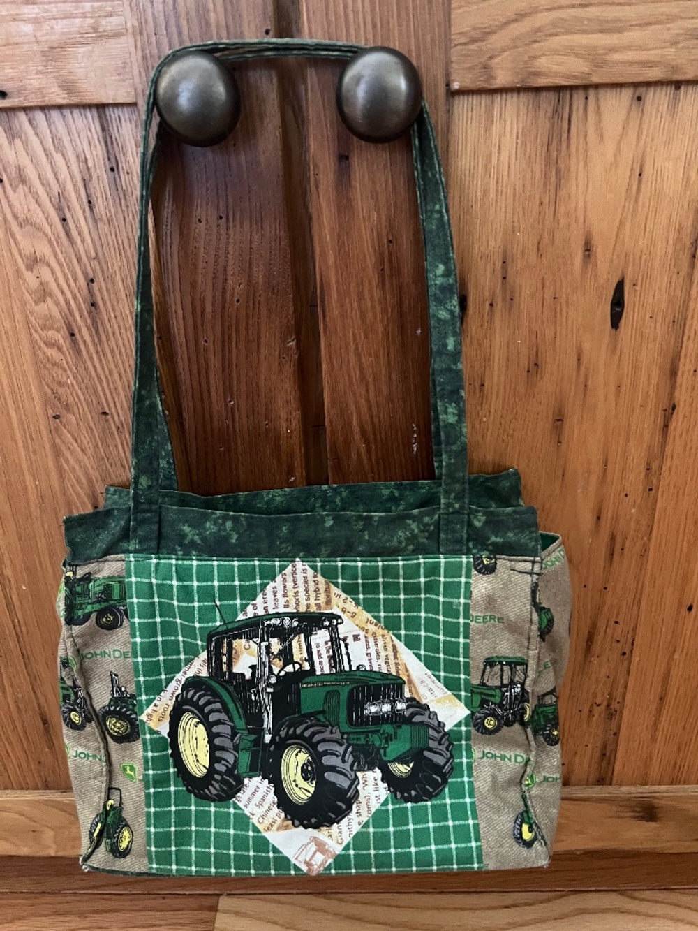 Handmade John Deere Tractor Cotton Fabric Purse